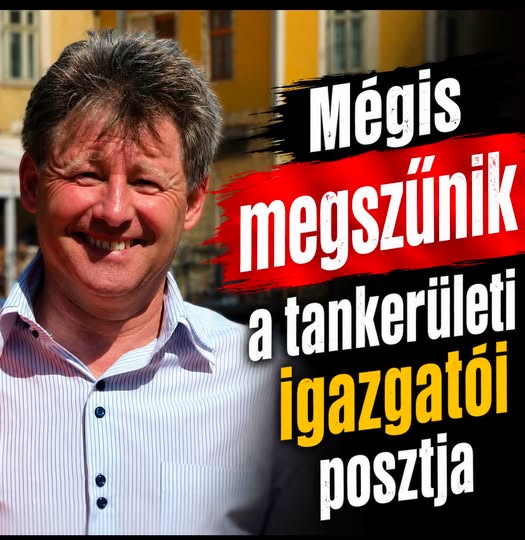 Megszűnik a tankerületi poszt Fenyvesi Zoltán