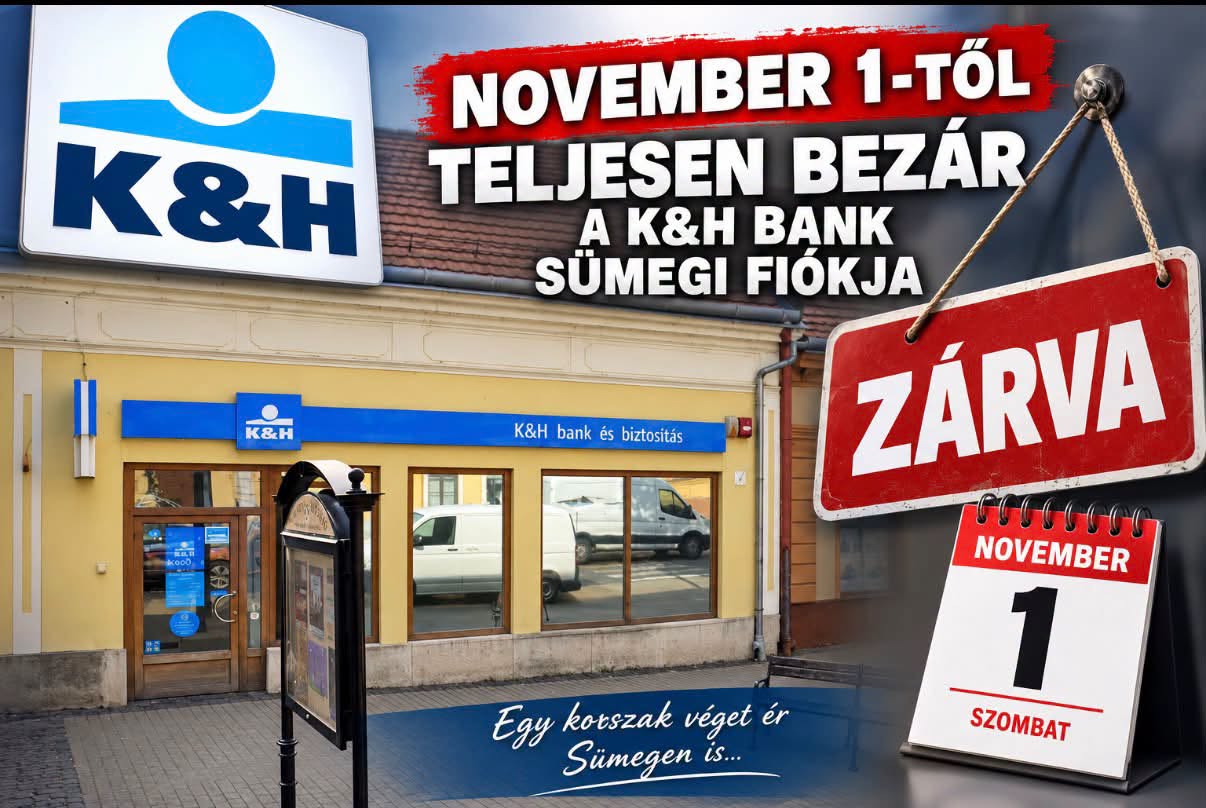 Bezár a K&H Bank Sümegen