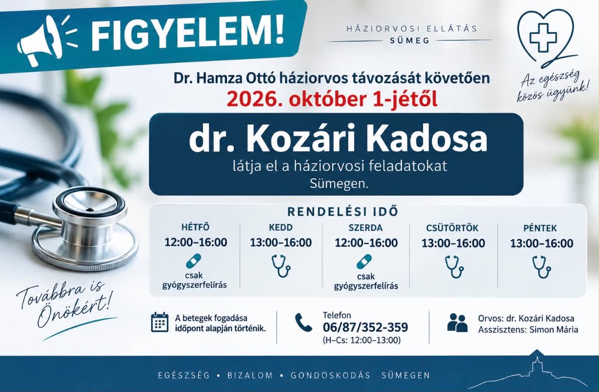 Háziorvos rendelési idő